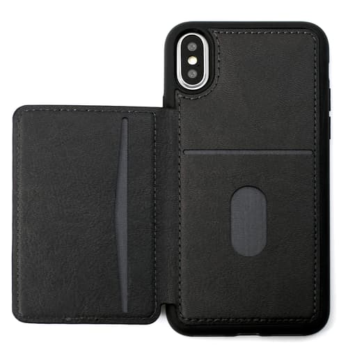Cirafon Genuine Leather Flip Wallet Iphone X, Iphone Xs Svart