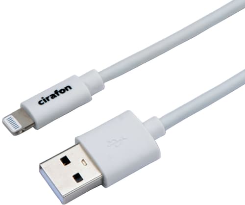Cirafon Am To Lightning Cable 1.0m – White – New Mfi 1m