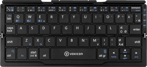 Voxicon Bt Mini 199b For Tablet Metal Langaton, Bluetooth Pohjoismaat Hopea, Musta Näppäimistö