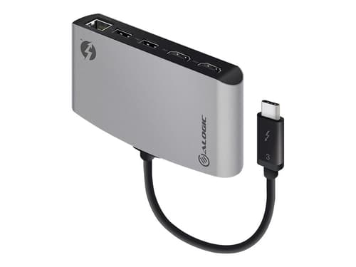 Alogic Thunderbolt 3 Dual Hdmi Portable Docking Station With 4k Thunderbolt 3 Mini-dockningsenhet