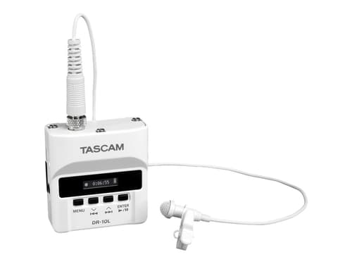 Tascam Digital Audio Recorder With Lavalier Mic - White