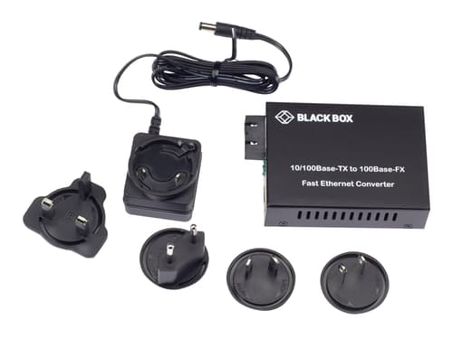 Black Box Pure Networking Copper To Fiber Media Converter 10/100base-tx To 100base-fx, Multimode Sc, 1310-nm, 2-km