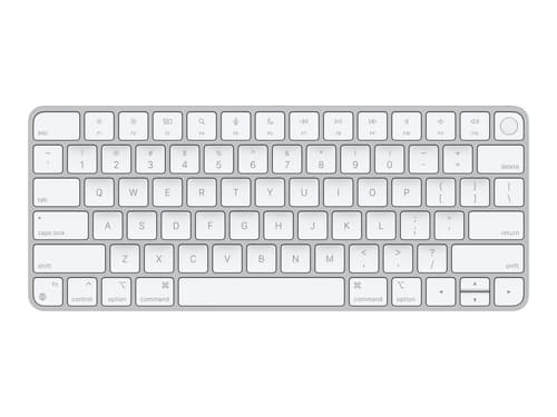 Apple Magic Keyboard With Touch Id Trådlös Amerikansk Silver Vit Tangentbord