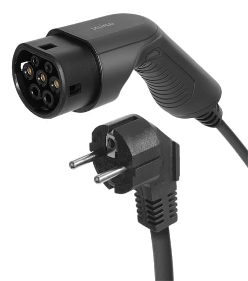 Deltaco Ev-1225 Laddkabel För Elektriskt Fordon Svart Typ 2 1 6 M