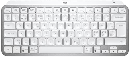 Logitech Mx Keys Mini Langaton, Bluetooth Pohjoismaat Harmaa, Valkoinen Näppäimistö