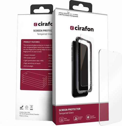 Cirafon Ultra-clear (tempered 9h) + Tool Skärmskydd Iphone 13 Iphone 13 Pro
