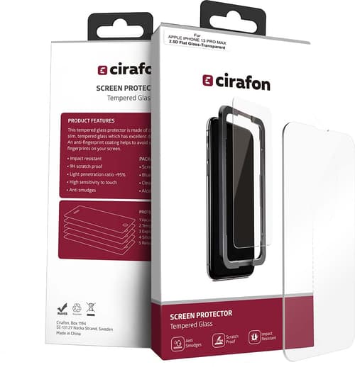 Cirafon Ultra-clear (tempered 9h) + Tool Skärmskydd Iphone 13 Pro Max