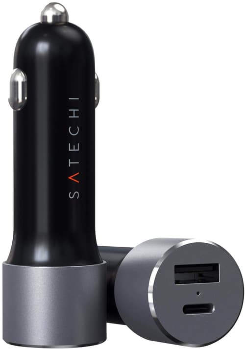 Satechi Billaddare Pd 1 X Usb-c Och 1 X Usb-a 72 Watt Grå