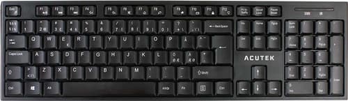 Acutek Wireless Slim Keyboard Langaton Pohjoismaat Musta Näppäimistö