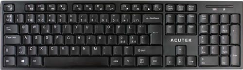 Acutek Wireless Slim Keyboard Trådlös Nordisk Svart Tangentbord