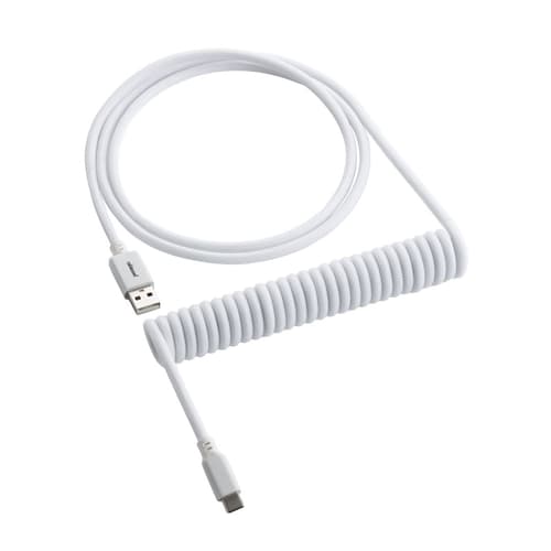 Cablemod Classic Coiled Cable – Glacier White 1.5m Usb A Usb C Vit