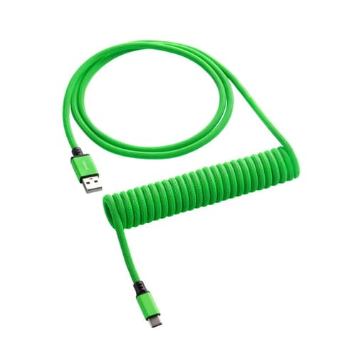 Cablemod Classic Coiled Cable – Viper Green 1.5m Usb-c