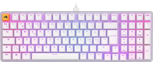Glorious Gmmk2 96% Pre-built Fox Linear Langallinen, Usb-c Pohjoismaat Valkoinen Näppäimistö