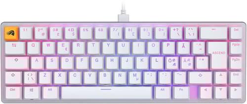 Glorious Gmmk2 65% Pre-built Fox Linear Langallinen, Usb-c Pohjoismaat Valkoinen Näppäimistö