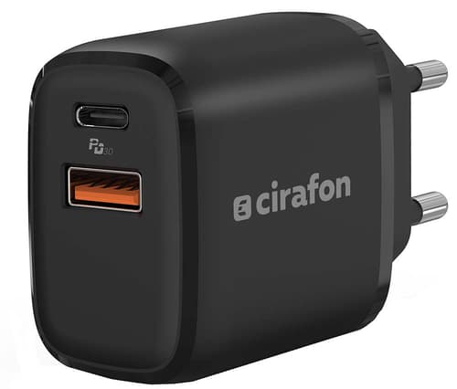 Cirafon Laddare 20w Usb-c+a Svart