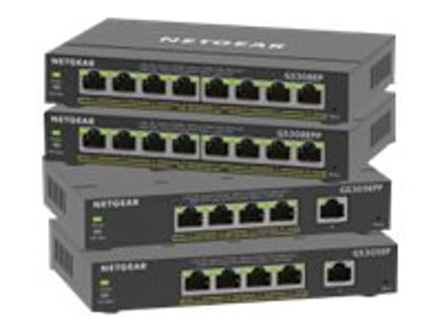 Netgear 5-port Gigabit Ethernet High-power Poe-Plus Switch gs305epp)Hanterad L2/l3 Gigabit Ethernet 10/100/1000)Strömförsörjning Via Ethernet poe)Stöd