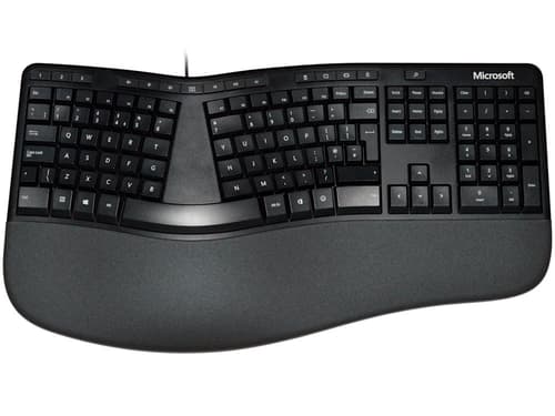 Microsoft Ergonomic Keyboard Langallinen Iso-britannia Musta Näppäimistö