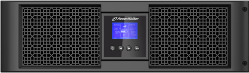 Produktfoto för PowerWalker VFI 6000P/RT LCD - UPS - 5.4 kW - 6000 VA - 5 Ah - RS-232, USB - utgångskontakter: 6 - 3U - 19 - svart