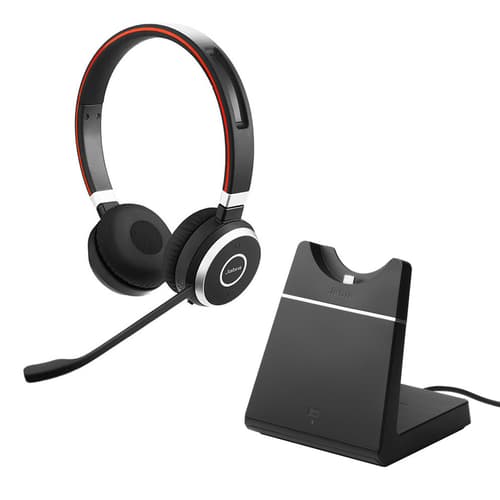 Jabra Evolve 65 Se Ms Stand Svart Microsoft Teams