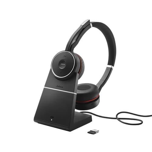 Jabra Evolve 75 Se Med Laddningsställ Svart Microsoft Teams