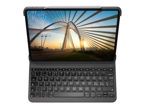 Logitech Slim Folio -for Ipad Pro 11" 1/2/3 & 4 Gen Langaton, Bluetooth Le Pohjoismaat Harmaa, Musta Näppäimistö- Ja Kalvokotelo