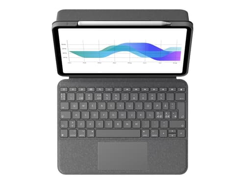 Logitech Folio Touch For Ipad Air (4/5 Gen) Pohjoismainen Harmaa Näppäimistö- Ja Kalvokotelo