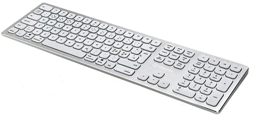 Voxicon Wireless Slim Metal Keyboard Bt 295b Silver Trådlös Nordisk Silver Vit Tangentbord