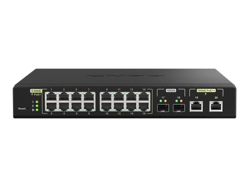 Qnap Qsw-m2116p-2t2s Nätverksswitchar Hanterad L2 Ethernet Strömförsörjning Via Ethernet poe)Stöd