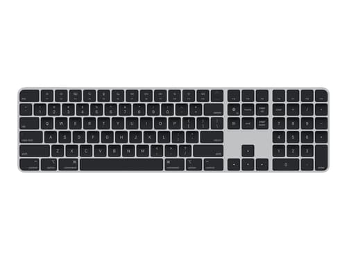 Apple Magic Keyboard With Touch Id And Numeric Keypad Langallinen, Langaton, Bluetooth, Usb-c Yhdysvaltain Englanti Hopea, Musta Näppäimistö