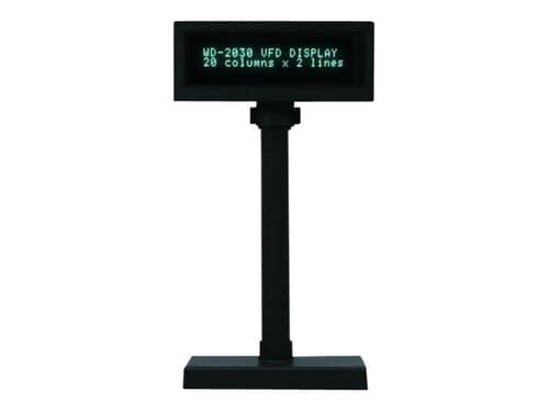 Capture Kunddisplay Wd-2030 B Rs232 Med Usb Ström Svart