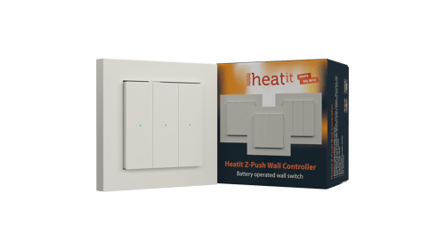 Heatit Z-push Wall Controller Ral 9010 White