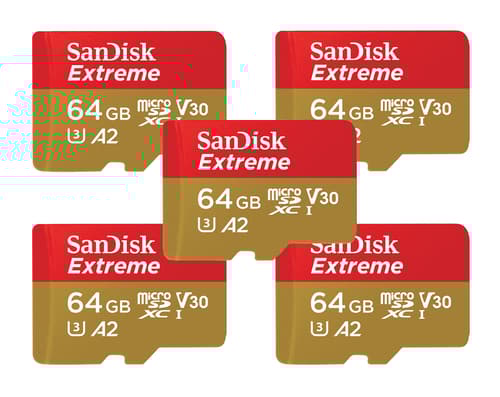 Sandisk Sandisk Extreme 64gb Microsd-cards Kit Of 5 64gb Microsdxc Uhs-i