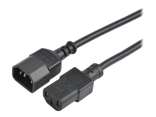 Prokord Strömkabel 1m C14 Coupler C13 Coupler Svart