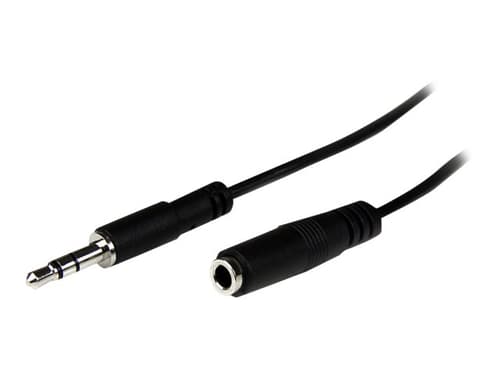 Startech .com 1m Slim 3.5mm Stereo Extension Audio Cable 1m Mini-phone Stereo 3.5 Mm Hane Mini-phone Stereo 3.5 Mm Hona