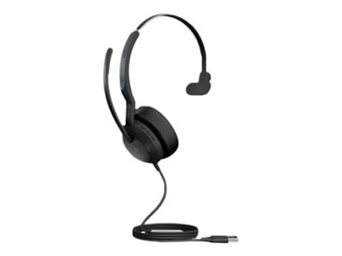 Jabra Evolve2 50 Headset Usb-a Alcatel-lucent-certifierad Amazon Chime-certifierad Cisco Webex Certified Google Meet-certifierad Microsoft-teams Unify-certifierad Zoom Mono Svart