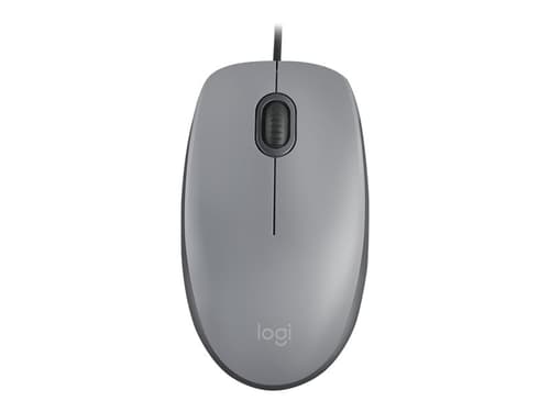 M110 Silent - mouse - USB-A - mid grey - Mus - Optisk - 3 knapper - Grå