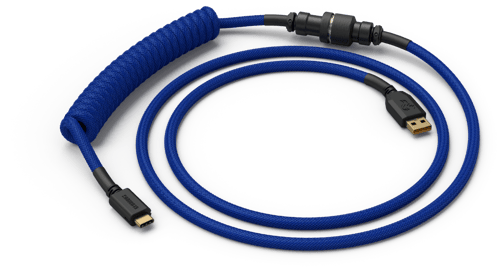 Glorious Coiled Cable – Cobalt Blue 1.37m Usb-c