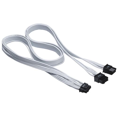 Phanteks 12v Power Cable For Pcie Gen 5 Adapter Wh 0.75m 8-stifts Pci Express-ström Hane 12vhpwr Hane