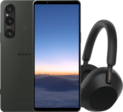 Sony Xperia 1 V + Wh-1000xm5 256gb Kaksois-sim Khakinvärinen (ruskeankeltainen)