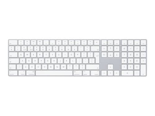 Apple Magic Keyboard With Numeric Keypad Trådlös Usa Internationellt Silver Vit Tangentbord
