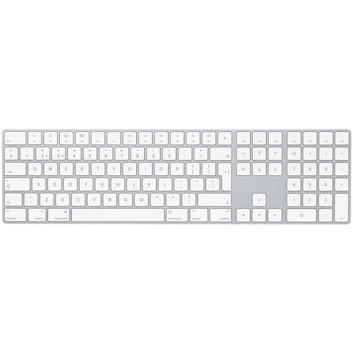 Apple Magic Keyboard With Numpad Langaton, Bluetooth Ruotsalainen/suomalainen Hopea, Valkoinen Näppäimistö
