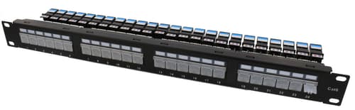 Direktronik Patchpanel Svart Cat6 1u