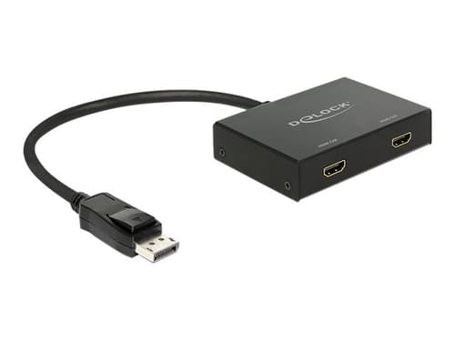 Delock Displayport 1.2 Splitter 1 X Displayport In > 2 X Hdmi Out 4k