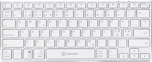 Voxicon Ultra-slim Bt 400 Trådlös Nordisk Silver Vit Tangentbord