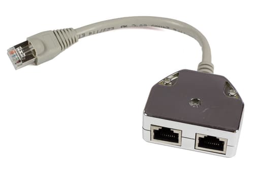 Microconnect Adapter Rj-45 2 X Rj-45 Cat5e 0.2m Grå