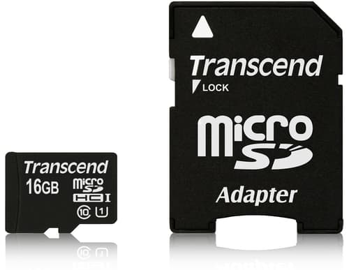 Transcend Flash-minneskort 16gb Microsdhc