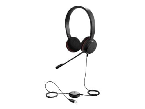 Jabra Evolve 20 Ms Headset Usb Skype For Buisness Stereo Svart