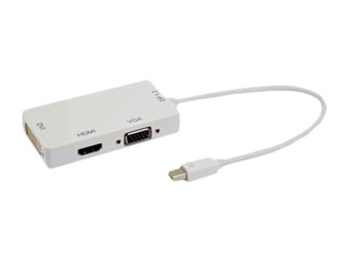 Prokord Videokonverterare Mini Displayport Vga Hdmi Dvi Vit