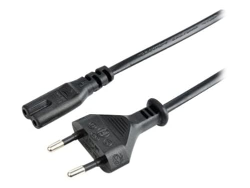 Prokord Strömkabel 1-5m Cee7/16 C7 Coupler Svart