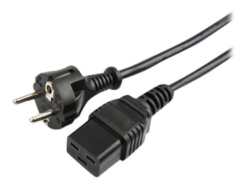 Prokord Strömkabel 2m Cee7/7 C19 Coupler Svart